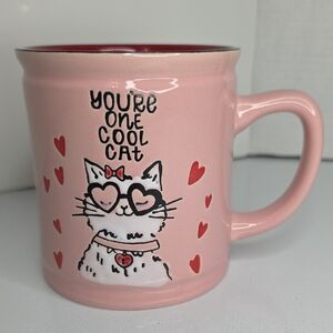 Spectrum Designz Pink Cat Mug, NWOT